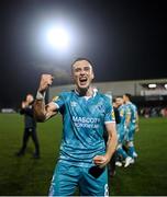 27 October 2024; Aaron McEneff of Shamrock Rovers celebrates after the SSE Airtricity Men's Premier Division match between Dundalk and Shamrock Rovers at Oriel Park in Dundalk, Louth. Photo by Ben McShane/Sportsfile