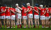 27 October 2024; Doon players stand for the National Anthem before the Limerick County Senior Club Hurling Championship final match between Na Piarsaigh and Doon at TUS Gaelic Grounds in Limerick. Photo by Ray McManus/Sportsfile