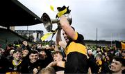 27 October 2024; Dr Crokes captain David Naughton celebrates with the Bishop Moynihan cup after after the Kerry County Senior Club Football Championship final match between Dingle and Dr Crokes at Austin Stack Park in Tralee, Kerry. Photo by Brendan Moran/Sportsfile