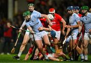 27 October 2024; Ronan Lynch of Na Piarsaigh is tackled by Kevin Maher of Doon during the Limerick County Senior Club Hurling Championship final match between Na Piarsaigh and Doon at TUS Gaelic Grounds in Limerick. Photo by Ray McManus/Sportsfile