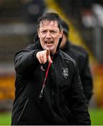 27 October 2024; Glen assistant manager and trainer Ryan Porter during the Derry County Senior Club Football Championship final match between Glen and Newbridge at Celtic Park in Derry. Photo by Oliver McVeigh/Sportsfile