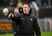 27 October 2024; Glen assistant manager and trainer Ryan Porter during the Derry County Senior Club Football Championship final match between Glen and Newbridge at Celtic Park in Derry. Photo by Oliver McVeigh/Sportsfile