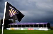 28 October 2024; A cornerflag is seen before the SSE Airtricity Men's First Division Play-Off semi-final second leg match between Wexford and Athlone Town at Ferrycarrig Park in Wexford. Photo by Shauna Clinton/Sportsfile