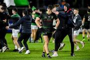 27 October 2024; A dejected Jody McDermott of Glen after the final whistle in the Derry County Senior Club Football Championship final match between Glen and Newbridge at Celtic Park in Derry. Photo by Oliver McVeigh/Sportsfile