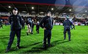 27 October 2024; A stunned Glen manager Malachy O'Rourke, middle, out on the pitch after the Derry County Senior Club Football Championship final match between Glen and Newbridge at Celtic Park in Derry. Photo by Oliver McVeigh/Sportsfile