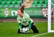 28 October 2024; Goalkeeper Courtney Brosnan during a Republic of Ireland women's training session at Tallaght Stadium in Dublin. Photo by Stephen McCarthy/Sportsfile
