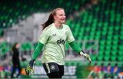 28 October 2024; Goalkeeper Courtney Brosnan during a Republic of Ireland women's training session at Tallaght Stadium in Dublin. Photo by Stephen McCarthy/Sportsfile