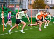 28 October 2024; Abbie Larkin during a Republic of Ireland women's training session at Tallaght Stadium in Dublin. Photo by Stephen McCarthy/Sportsfile