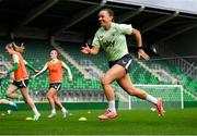 28 October 2024; Katie McCabe during a Republic of Ireland women's training session at Tallaght Stadium in Dublin. Photo by Stephen McCarthy/Sportsfile