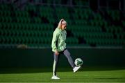 28 October 2024; Tara O'Hanlon during a Republic of Ireland women's training session at Tallaght Stadium in Dublin. Photo by Stephen McCarthy/Sportsfile
