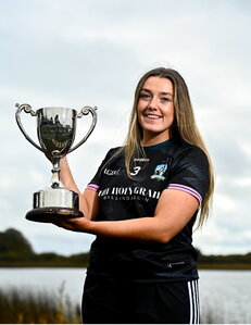 28 October 2024; Geri Rose O'Connor of Baile Dubh Tire poses for a portrait at the AIB Leinster LGFA Club Finals’ Captains’ Day at Wineport Lodge in Westmeath. Photo by Tyler Miller/Sportsfile