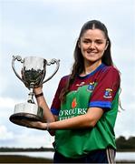 28 October 2024; Eva Fitzpatrick of Goldsmiths poses for a portrait at the AIB Leinster LGFA Club Finals’ Captains’ Day at Wineport Lodge in Westmeath. Photo by Tyler Miller/Sportsfile