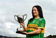 28 October 2024; Sarah O'Sullivan of Kilcock poses for a portrait at the AIB Leinster LGFA Club Finals’ Captains’ Day at Wineport Lodge in Westmeath. Photo by Tyler Miller/Sportsfile