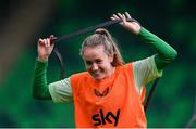 28 October 2024; Heather Payne during a Republic of Ireland women's training session at Tallaght Stadium in Dublin. Photo by Stephen McCarthy/Sportsfile
