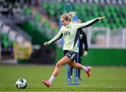 28 October 2024; Lily Agg during a Republic of Ireland women's training session at Tallaght Stadium in Dublin. Photo by Stephen McCarthy/Sportsfile