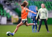 28 October 2024; Leanne Kiernan during a Republic of Ireland women's training session at Tallaght Stadium in Dublin. Photo by Stephen McCarthy/Sportsfile