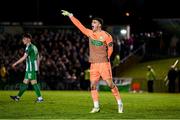 28 October 2024; Bray Wanderers goalkeeper Jimmy Corcoran during the SSE Airtricity Men's First Division play-off semi-final second leg match between UCD and Bray Wanderers at UCD Bowl in Dublin. Photo by Stephen McCarthy/Sportsfile