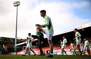 29 October 2024; Finn Sherlock of Republic of Ireland before the UEFA U17 European Championships Round 1 Qualifier match between Republic of Ireland and Lithuania at Inver Park in Larne, Antrim. Photo by Ramsey Cardy/Sportsfile