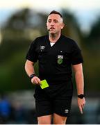 28 October 2024; Referee Alan Patchell during the SSE Airtricity Men's First Division Play-Off semi-final second leg match between Wexford and Athlone Town at Ferrycarrig Park in Wexford. Photo by Shauna Clinton/Sportsfile