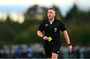 28 October 2024; Referee Alan Patchell during the SSE Airtricity Men's First Division Play-Off semi-final second leg match between Wexford and Athlone Town at Ferrycarrig Park in Wexford. Photo by Shauna Clinton/Sportsfile