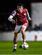 25 October 2024; Kian Leavy of St Patrick's Athletic during the SSE Airtricity Men's Premier Division match between St Patrick's Athletic and Derry City at Richmond Park in Dublin. Photo by Tyler Miller/Sportsfile