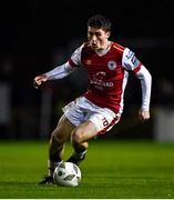 25 October 2024; Kian Leavy of St Patrick's Athletic during the SSE Airtricity Men's Premier Division match between St Patrick's Athletic and Derry City at Richmond Park in Dublin. Photo by Tyler Miller/Sportsfile