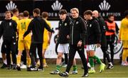 29 October 2024; Republic of Ireland manager Colin O'Brien afte his side's draw in the UEFA U17 European Championships Round 1 Qualifier match between Republic of Ireland and Lithuania at Inver Park in Larne, Antrim. Photo by Ramsey Cardy/Sportsfile