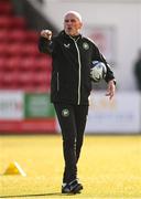 29 October 2024; Republic of Ireland assistant coach Ian Hill before the UEFA U17 European Championships Round 1 Qualifier match between Republic of Ireland and Lithuania at Inver Park in Larne, Antrim. Photo by Ramsey Cardy/Sportsfile