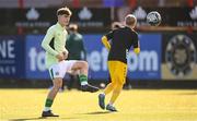 29 October 2024; Finn Sherlock of Republic of Ireland before the UEFA U17 European Championships Round 1 Qualifier match between Republic of Ireland and Lithuania at Inver Park in Larne, Antrim. Photo by Ramsey Cardy/Sportsfile
