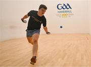 29 October 2024; Mark Doyle of Taghmon, Wexford, in action in the Open Men's round of 32 during day four of the O'Neills.com World 4-Wall Championships at Croke Park in Dublin. Photo by Stephen Marken/Sportsfile