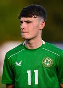 29 October 2024; Billy Hayes of Republic of Ireland before the UEFA U17 European Championships Round 1 Qualifier match between Republic of Ireland and Lithuania at Inver Park in Larne, Antrim. Photo by Ramsey Cardy/Sportsfile