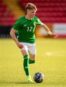 29 October 2024; Brody Lee of Republic of Ireland during the UEFA U17 European Championships Round 1 Qualifier match between Republic of Ireland and Lithuania at Inver Park in Larne, Antrim. Photo by Ramsey Cardy/Sportsfile