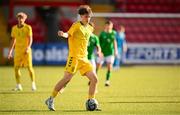 29 October 2024; Klemensas Gustas of Lithuania during the UEFA U17 European Championships Round 1 Qualifier match between Republic of Ireland and Lithuania at Inver Park in Larne, Antrim. Photo by Ramsey Cardy/Sportsfile