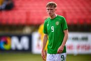 29 October 2024; Michael Noonan of Republic of Ireland during the UEFA U17 European Championships Round 1 Qualifier match between Republic of Ireland and Lithuania at Inver Park in Larne, Antrim. Photo by Ramsey Cardy/Sportsfile