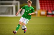 29 October 2024; Oscar Skubo-Keely of Republic of Ireland during the UEFA U17 European Championships Round 1 Qualifier match between Republic of Ireland and Lithuania at Inver Park in Larne, Antrim. Photo by Ramsey Cardy/Sportsfile