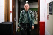 29 October 2024; Republic of Ireland captain Katie McCabe arrives before the UEFA Women's EURO 2025 Play-Off Round 1 second leg match between Republic of Ireland and Georgia at Tallaght Stadium in Dublin. Photo by Stephen McCarthy/Sportsfile