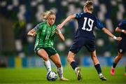 29 October 2024; Danielle Maxwell of Northern Ireland in action against Janja Canjevac of Croatia during the UEFA Women's EURO 2025 Play-Off Round 1 Second Leg match between Northern Ireland and Croatia at the National Football Stadium in Windsor Park, Belfast. Photo by Ramsey Cardy/Sportsfile