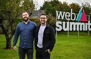 30 October 2024; Cormac Chisholm, Chief Executive Officer at Dev Ally, left, and Patrick Guiney-Fox, Chief Operating Officer at Dev Ally, right, in attendance during the Web Summit Irish startup meetup in Tramway House, Dublin. Photo by Sam Barnes/Sportsfile