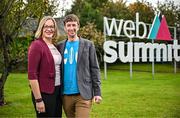 30 October 2024; Ciarán Harris, Chief Executive Officer at CogniStream, and Alex Harris, Chief Marketing Officer at CogniStream, in attendance during the Web Summit Irish startup meetup in Tramway House, Dublin. Photo by Sam Barnes/Sportsfile