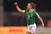 29 October 2024; Katie McCabe of Republic of Ireland celebrates after scoring her side's third goal during the UEFA Women's EURO 2025 Play-Off Round 1 second leg match between Republic of Ireland and Georgia at Tallaght Stadium in Dublin. Photo by Stephen McCarthy/Sportsfile