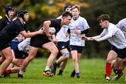 30 October 2024; Eoghan Saunders of Metro during the BearingPoint Shane Horgan Cup Round 2 match between Metro and Midlands at Cill Dara RFC in Kildare. Photo by Piaras Ó Mídheach/Sportsfile
