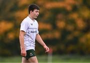 30 October 2024; Kallum Buckley of Midlands during the BearingPoint Shane Horgan Cup Round 2 match between Metro and Midlands at Cill Dara RFC in Kildare. Photo by Piaras Ó Mídheach/Sportsfile