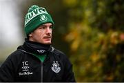 31 October 2024; Trevor Clarke during a Shamrock Rovers Training Session at the Roadstone Group Sports Club in Dublin. Photo by David Fitzgerald/Sportsfile