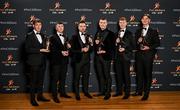 1 November 2024; Armagh footballers, from left, Barry McCambridge, Oisin Conaty, Aidan Forker, Rian O’Neill, Conor Turbitt and Ben Crealey with their PwC GAA/GPA All-Star Awards during the 2024 PwC GAA/GPA All-Star Awards at the RDS in Dublin. Photo by Sam Barnes/Sportsfile