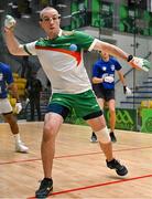 1 November 2024; Robbie McCarthy of Team Ireland in action in the Open Men's doubles quarter final during day seven of the O'Neills.com World 4-Wall Championships at Croke Park in Dublin. Photo by Stephen Marken/Sportsfile