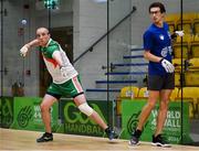 1 November 2024; Robbie McCarthy of Team Ireland in action against Ray Ure of USA in action in the Open Men's doubles quarter final in the Open Men's doubles quarter final during day seven of the O'Neills.com World 4-Wall Championships at Croke Park in Dublin. Photo by Stephen Marken/Sportsfile