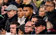 1 November 2024; Republic of Ireland and former Shamrock Rovers goalkeeper Gavin Bazunu looks on during the SSE Airtricity Men's Premier Division match between Shamrock Rovers and Waterford at Tallaght Stadium in Dublin. Photo by Ramsey Cardy/Sportsfile