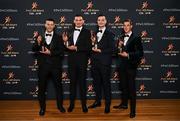1 November 2024; Limerick hurlers, from left, Dan Morrissey, Gearóid Hegarty, Kyle Hayes and Nickie Quaid with their PwC GAA/GPA All-Star Awards during the 2024 PwC GAA/GPA All-Star Awards at the RDS in Dublin. Photo by Sam Barnes/Sportsfile