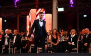 1 November 2024; Kyle Hayes of Limerick makes his way to the stage to receive his PwC GAA/GPA Allstar award during the 2024 PwC GAA/GPA All-Star Awards at the RDS in Dublin. Photo by Brendan Moran/Sportsfile