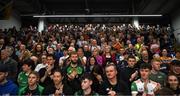 3 November 2024; The capacity crowd stand to applaud both players after the Open Men's final between Paul Brady of Kingscourt, Cavan, and Diarmaid Nash of Tuamgraney, Clare, during day nine of the O'Neills.com World 4-Wall Championships at Croke Park in Dublin. Photo by Stephen Marken/Sportsfile